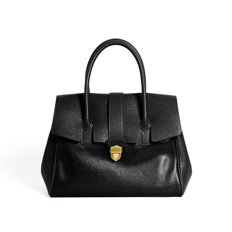 Tanning Leather High Sense Genuine Retro Handbags