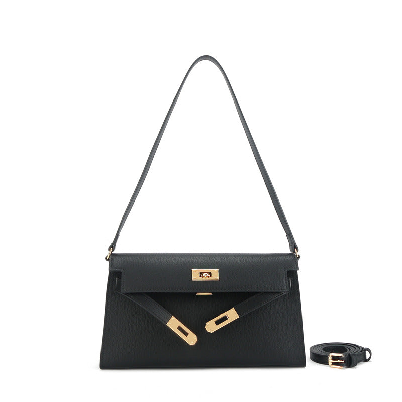 Women's Genuine Leather Kelly Retro High-grade Underarm Crossbody Bags