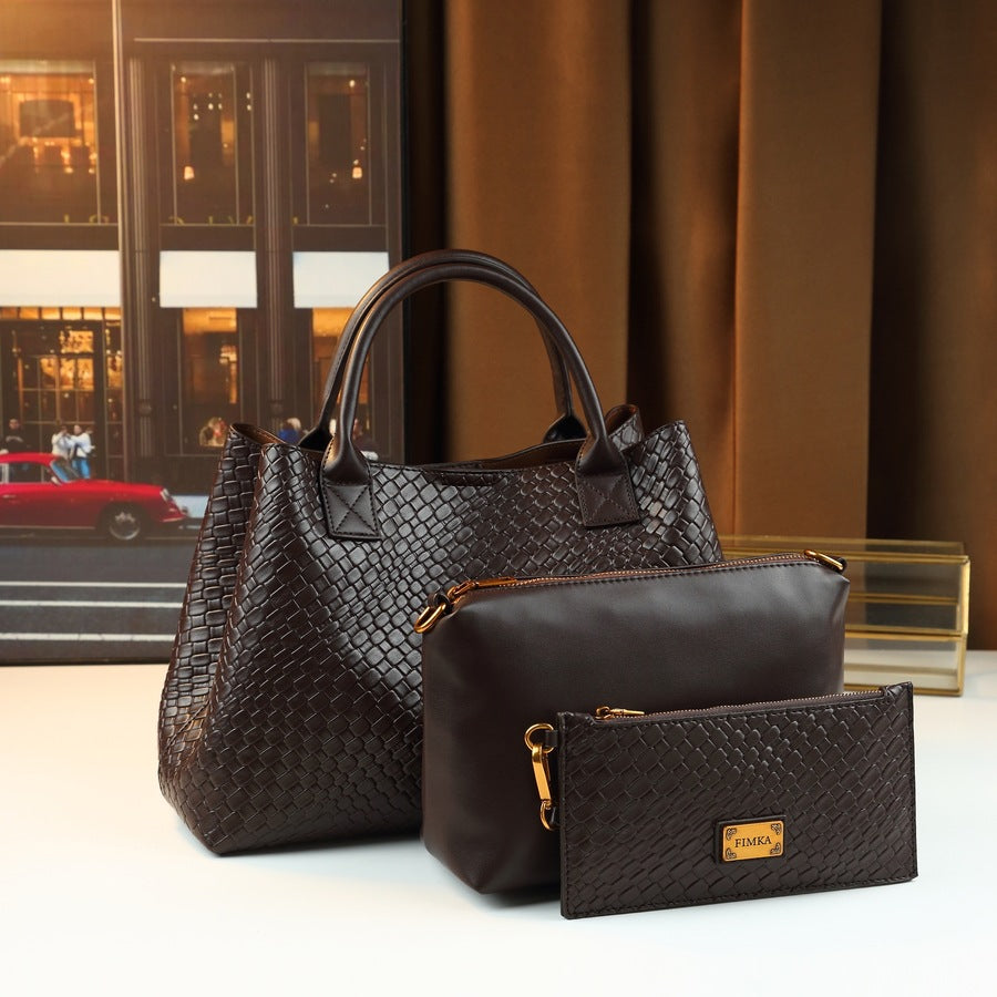 Women's High-grade Woven Portable Large Capacity Mother Handbags