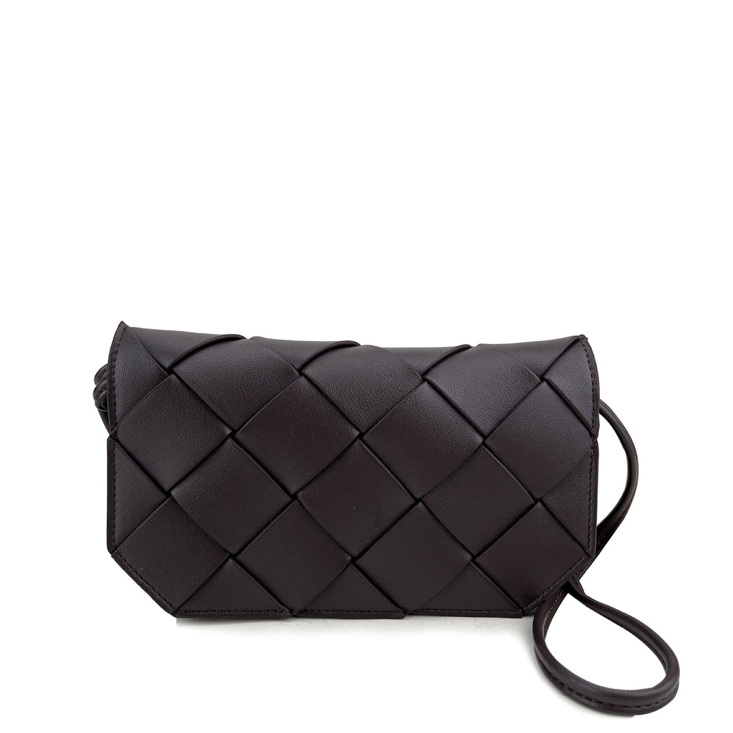 Women's Authentic Leather Weave Flip Woven Bags