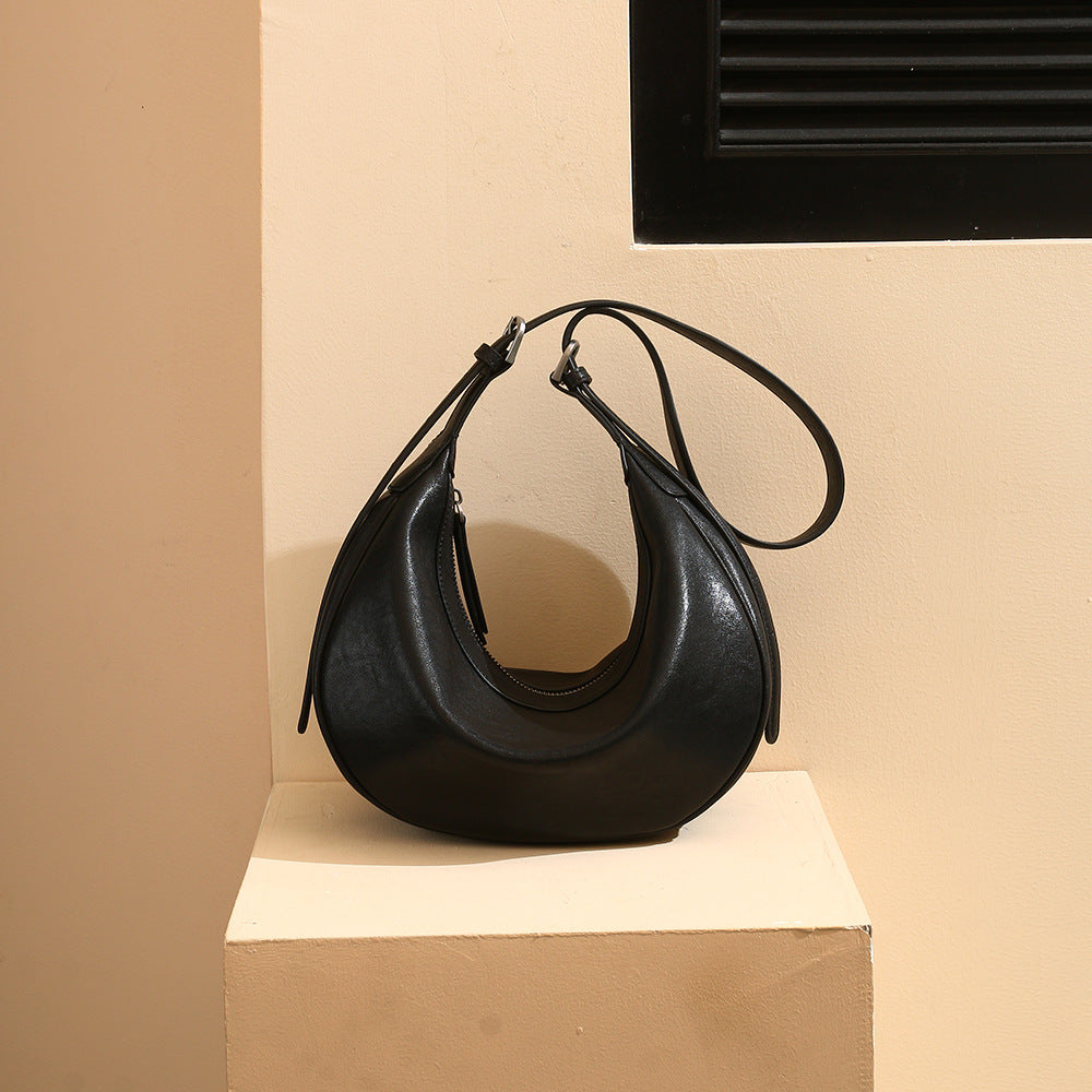 Women's Leather Commuter Dumpling Genuine High-grade Light Luxury Bags