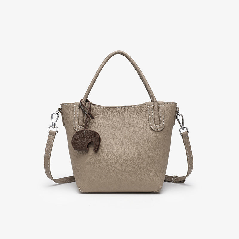 Women's Genuine Leather Vegetable Basket High-grade First Handbags