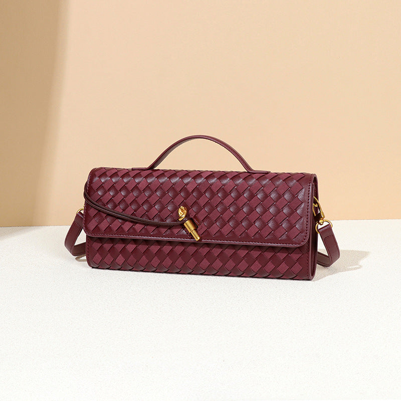 Women's High-grade Frosted Deerskin Portable Dinner File Crossbody Bags