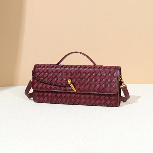 Women's High-grade Frosted Deerskin Portable Dinner File Crossbody Bags