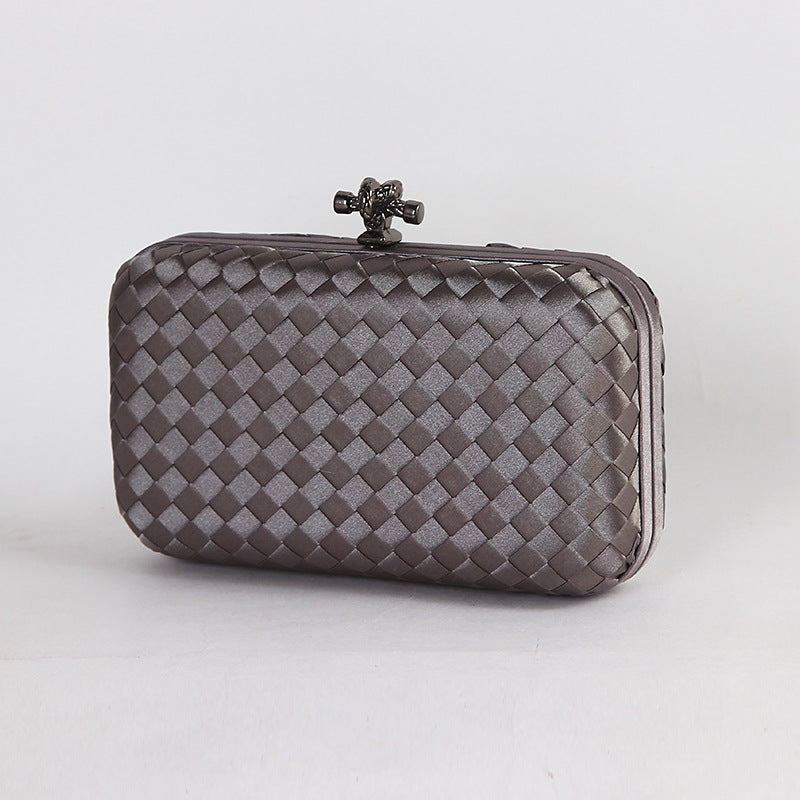 Women's Twisted String Head Woven Silk Texture Evening Bags