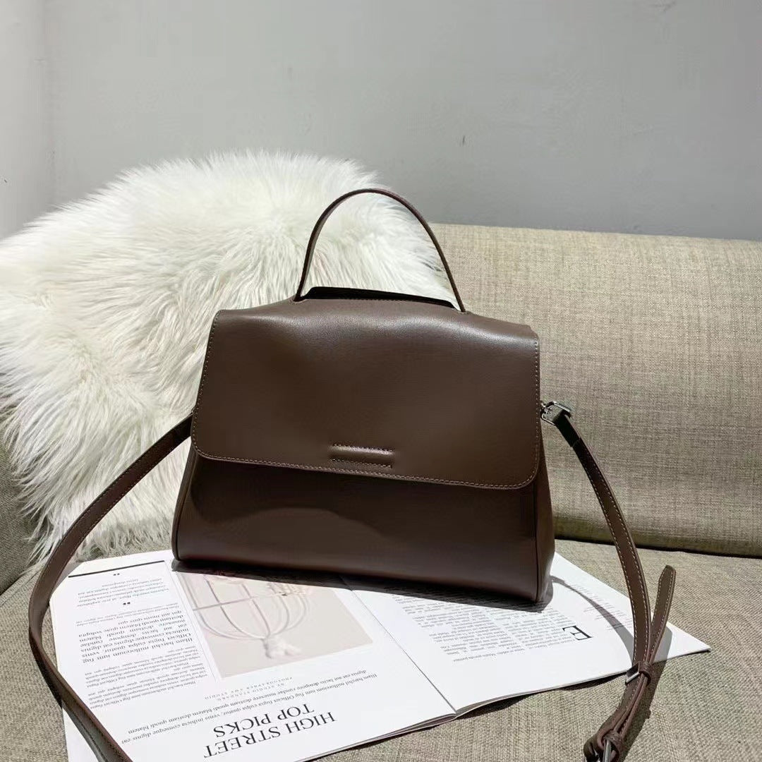 Women's Soft Cowhide Portable Underarm High-grade Leather Handbags