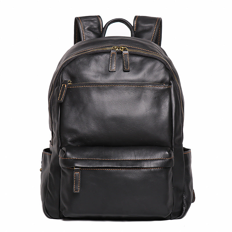 Women's & Men's & Leather First Layer Cowhide Inch Backpacks