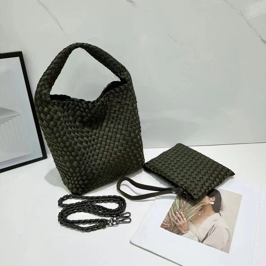 Women's Hand-woven Large Capacity Nylon Mother Chain Bags
