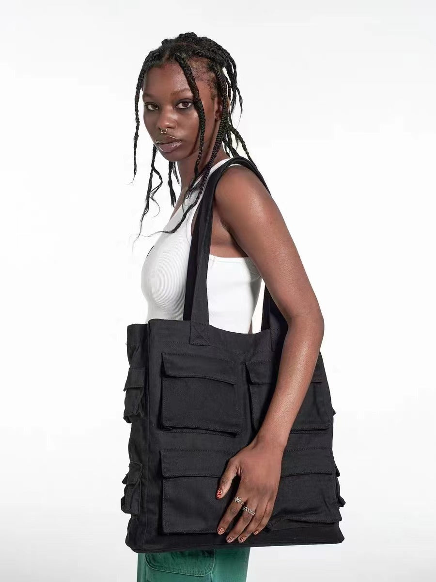 Tooling Style Large Fashion Nylon Cloth Shoulder Bags