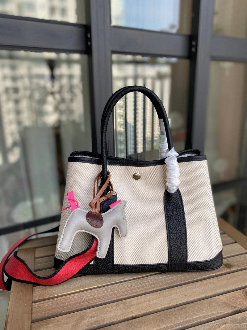 First Layer Cowhide Contrast Color Fashion Handbags