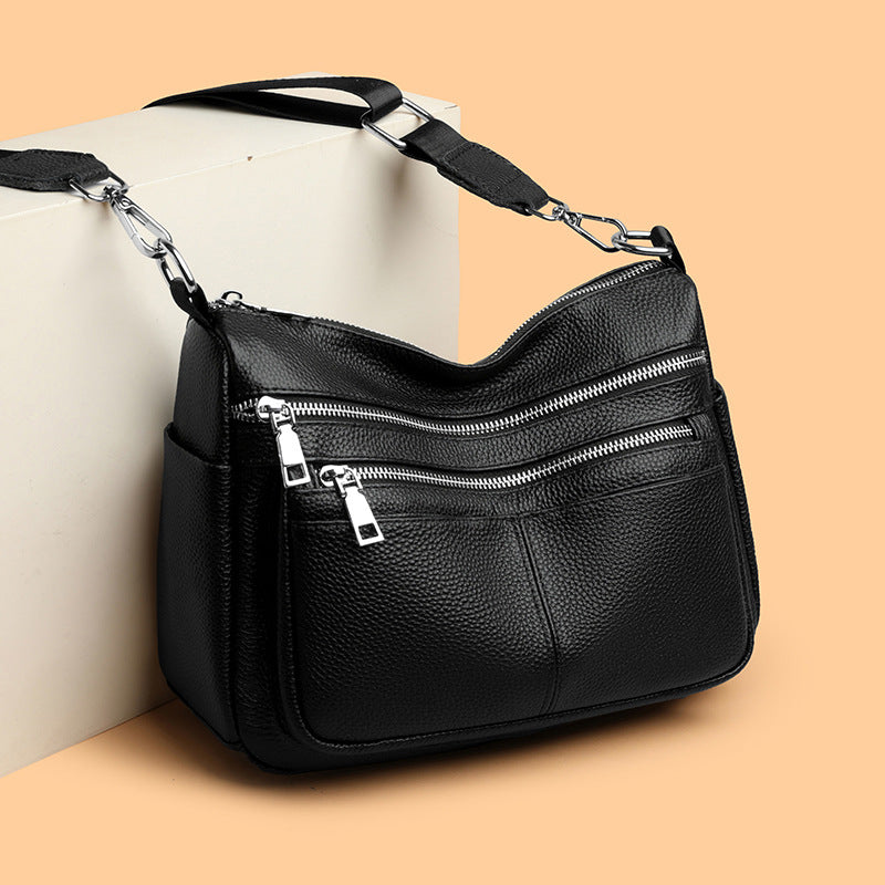 Women's Leather Large Capacity First Layer Bags