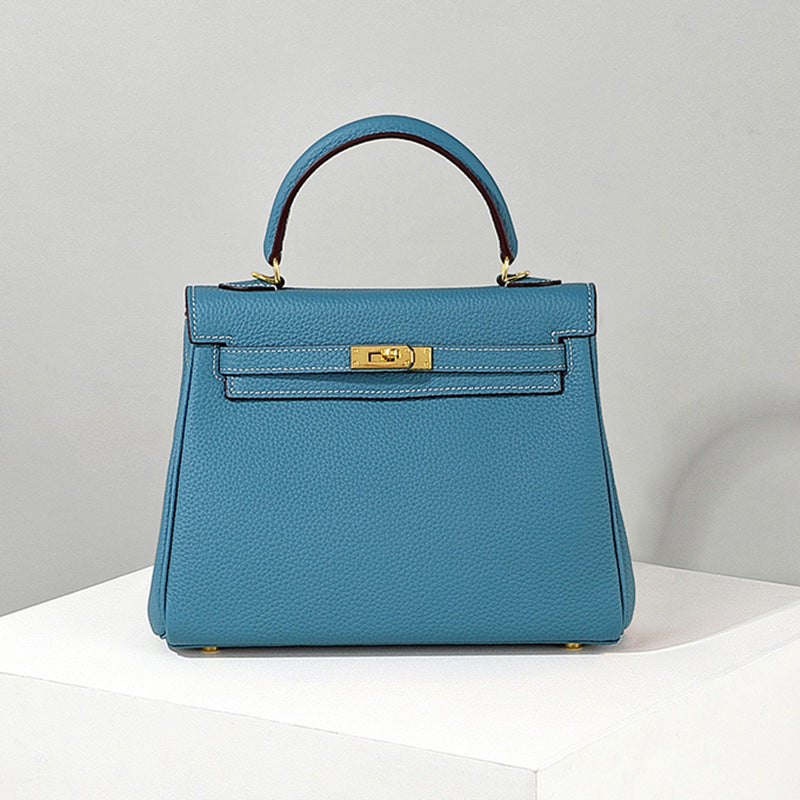 Women's Pattern First Layer Cowhide Kelly Genuine Shoulder Bags