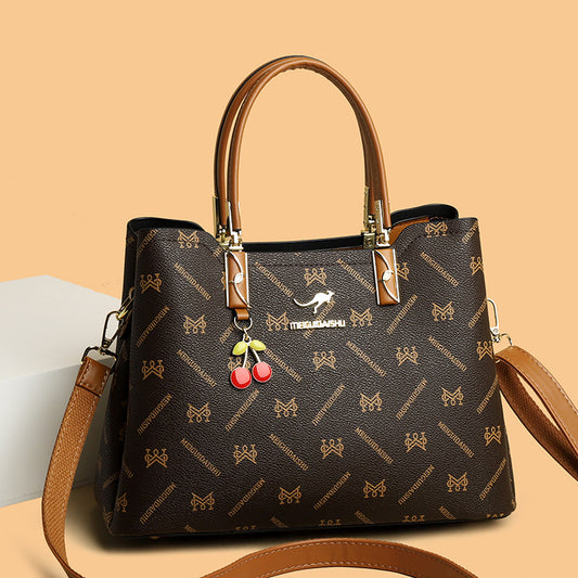 Women's Rose Kangaroo Classy Mom Soft Leather Bags