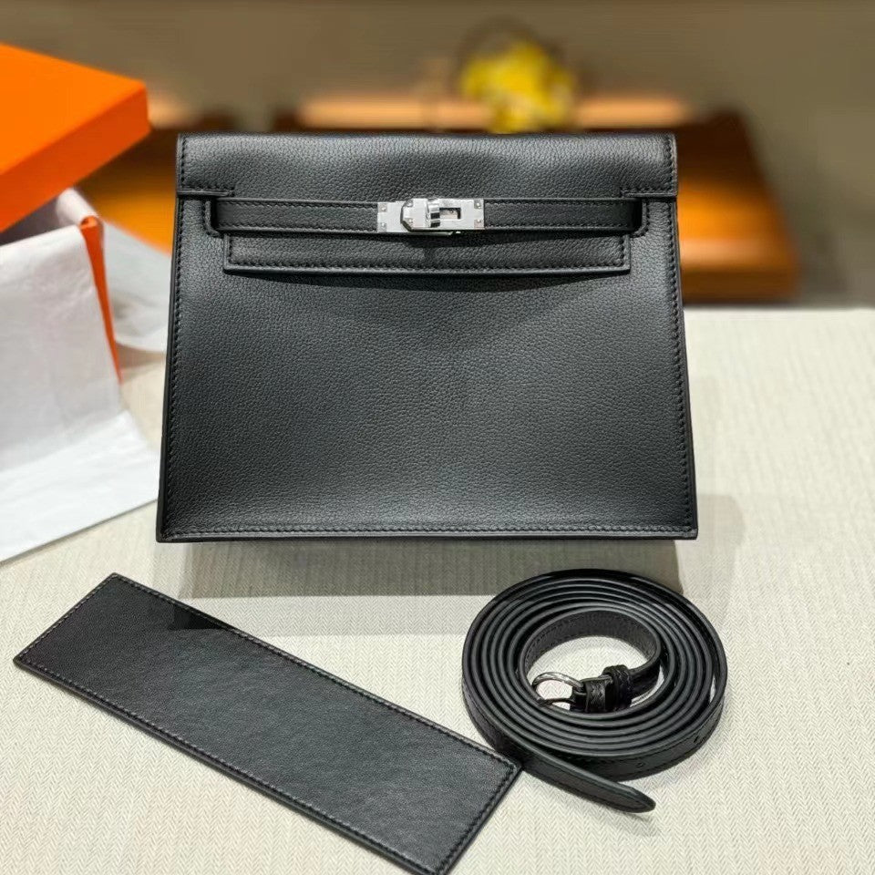 Women's Trendy Kelly Shoulders Genuine Leather Retro Shoulder Bags