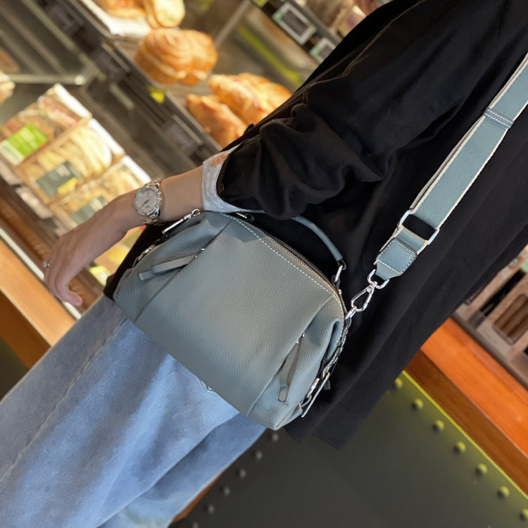 Women's Genuine Leather Large Capacity Boston Soft Crossbody Bags