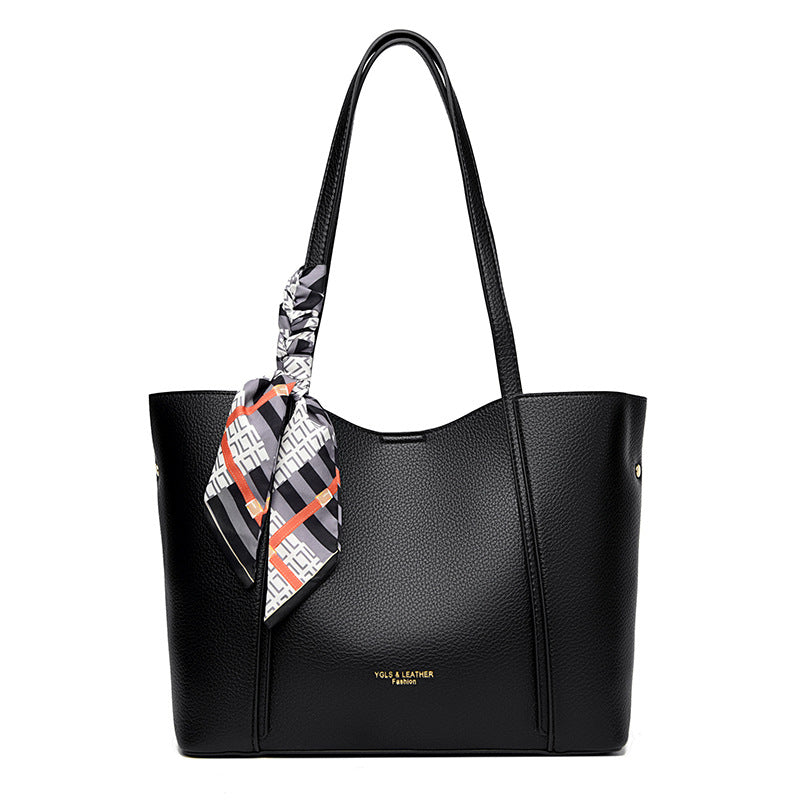 Women's Retro Solid Color Scarf Commuter Shoulder Bags