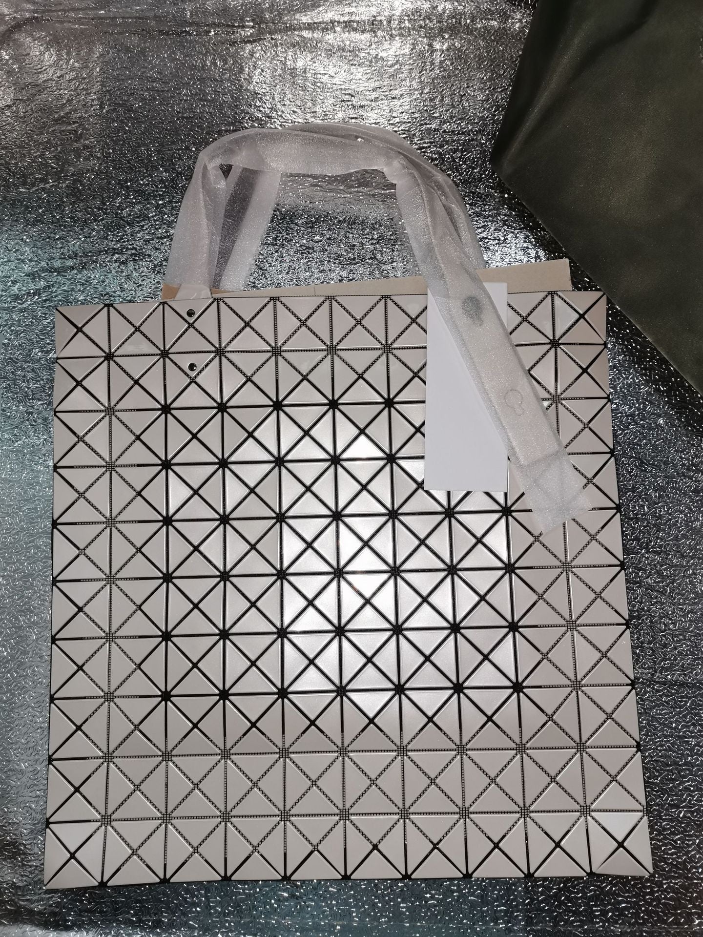 Grid Folding Life Portable Female Large Shoulder Bags