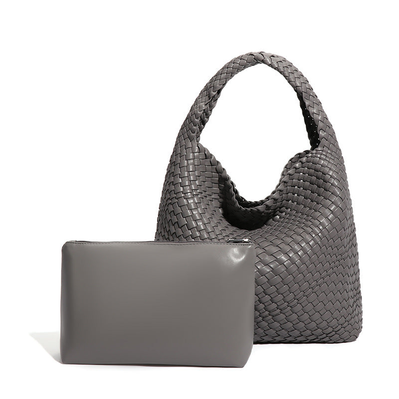 Women's Fashion Design Woven Large Capacity Son Handbags