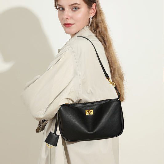 Niche Portable Baguette High-grade Leather Kelly Armpit Bags
