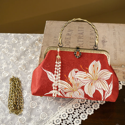 Style Embroidered Ancient Cheongsam Banquet Clutch Handbags