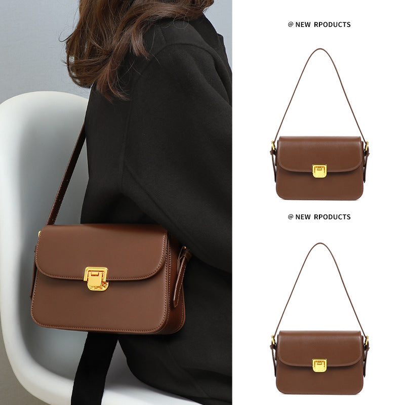 Women's Fashion Trendy Genuine Leather Underarm Crossbody Bags