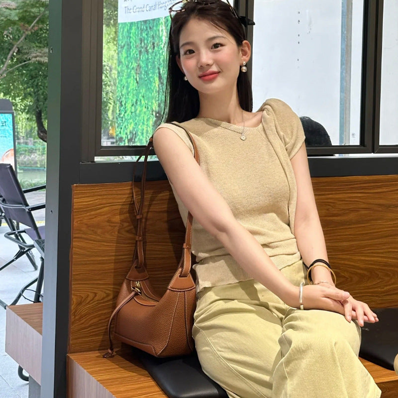 Women's Texture Niche Kite Lunch Box Summer Crossbody Bags