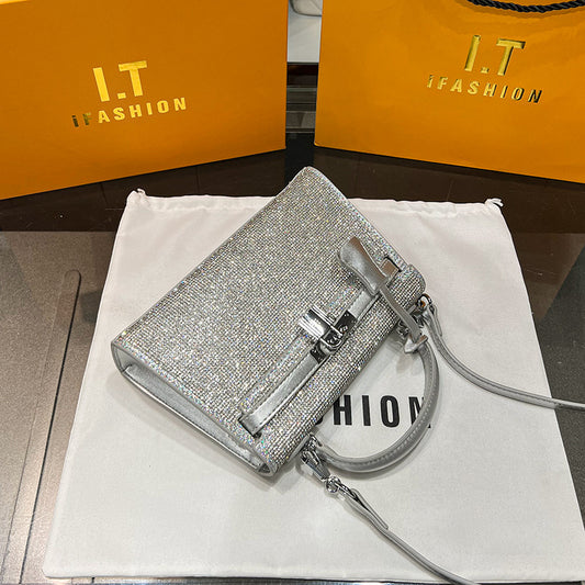 Women's Diamond Kelly Platinum Portable Live Broadcast Crossbody Bags