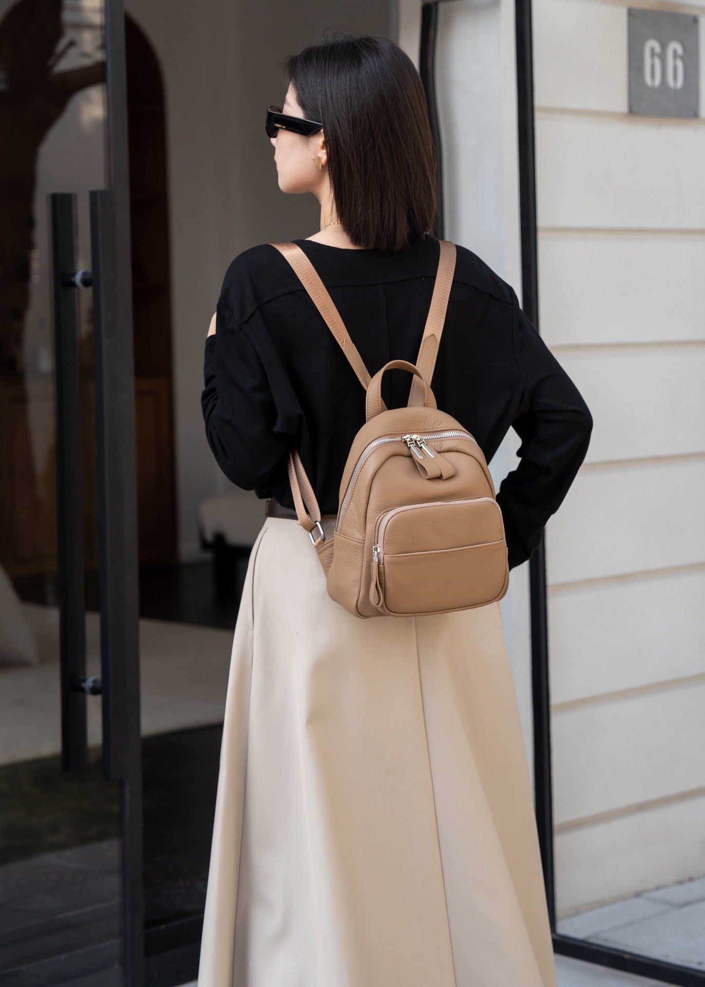 First Layer Leather Female Style Scholar Backpacks