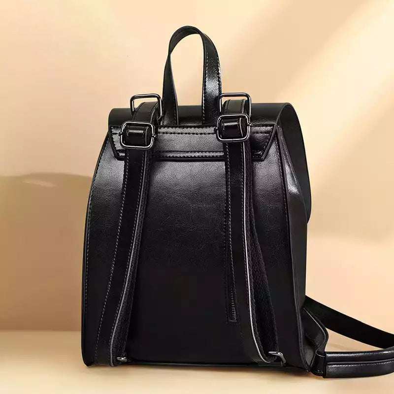Women's Genuine Leather Retro Style Fashion Backpacks
