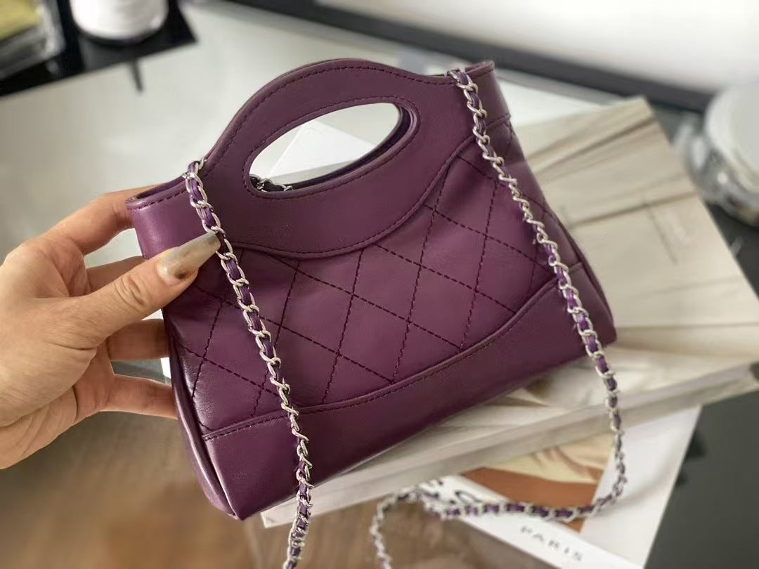 Women's Chic Rhombus Hand-held Envelope Genuine Leather Crossbody Bags