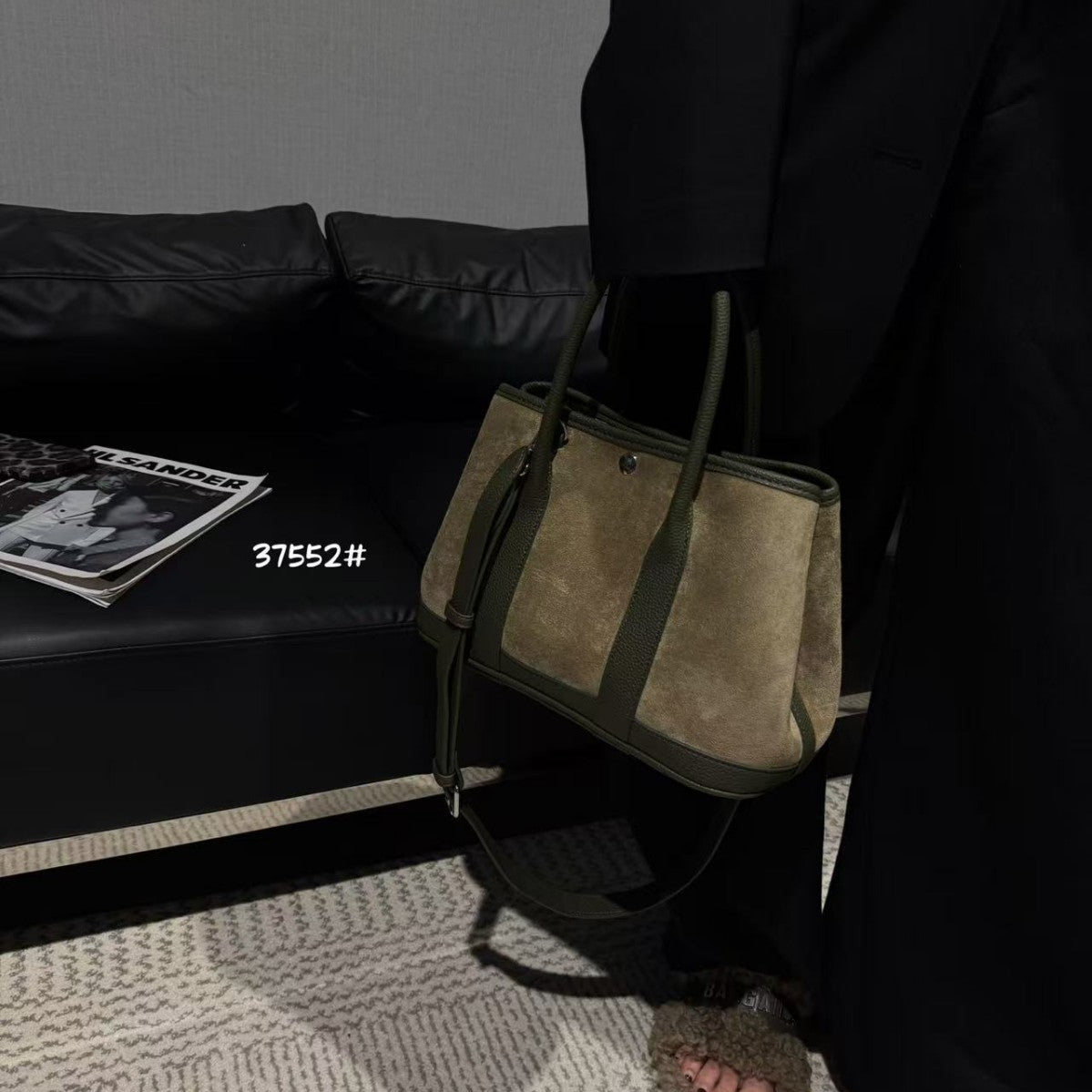 Women's Suede Contrast Color Portable Garden Fashionable Crossbody Bags