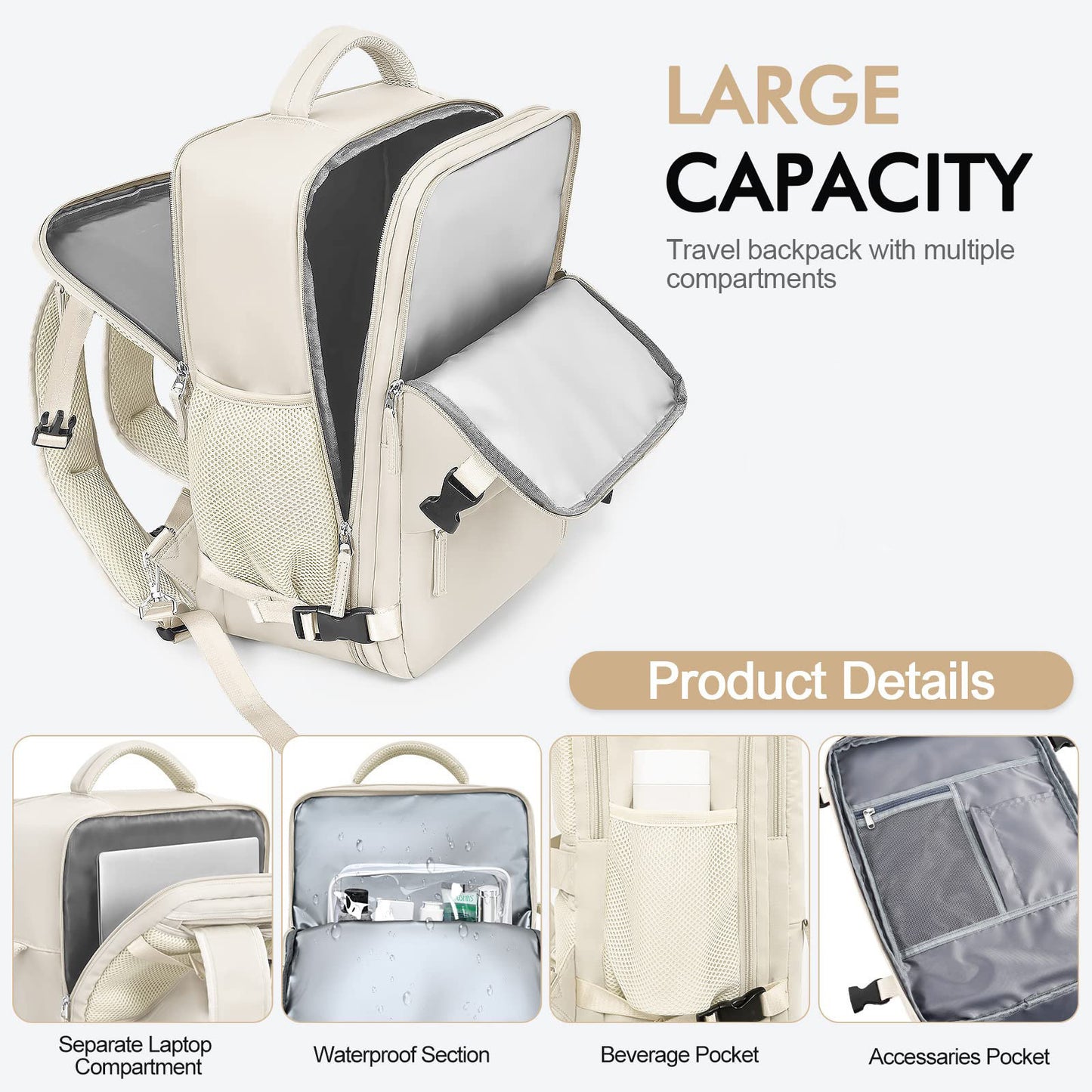 Graceful Stylish Women's Large Capacity Computer Backpacks