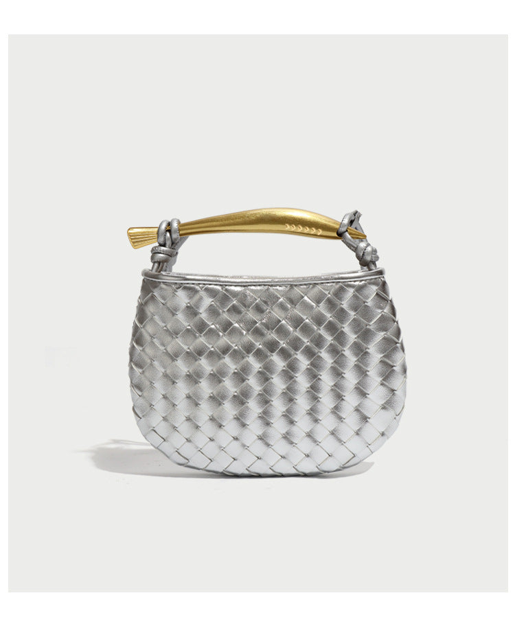 Women's Handmade Woven Fashion Leisure Mini Dumpling Crossbody Bags