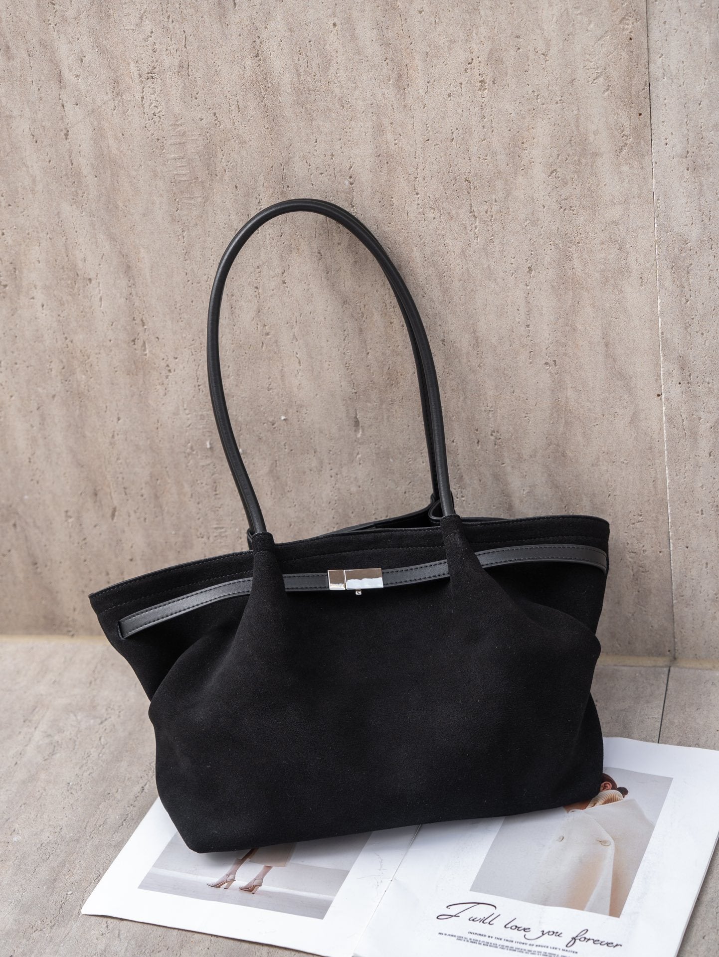 Classy Niche Design Frosted Suede Portable Handbags