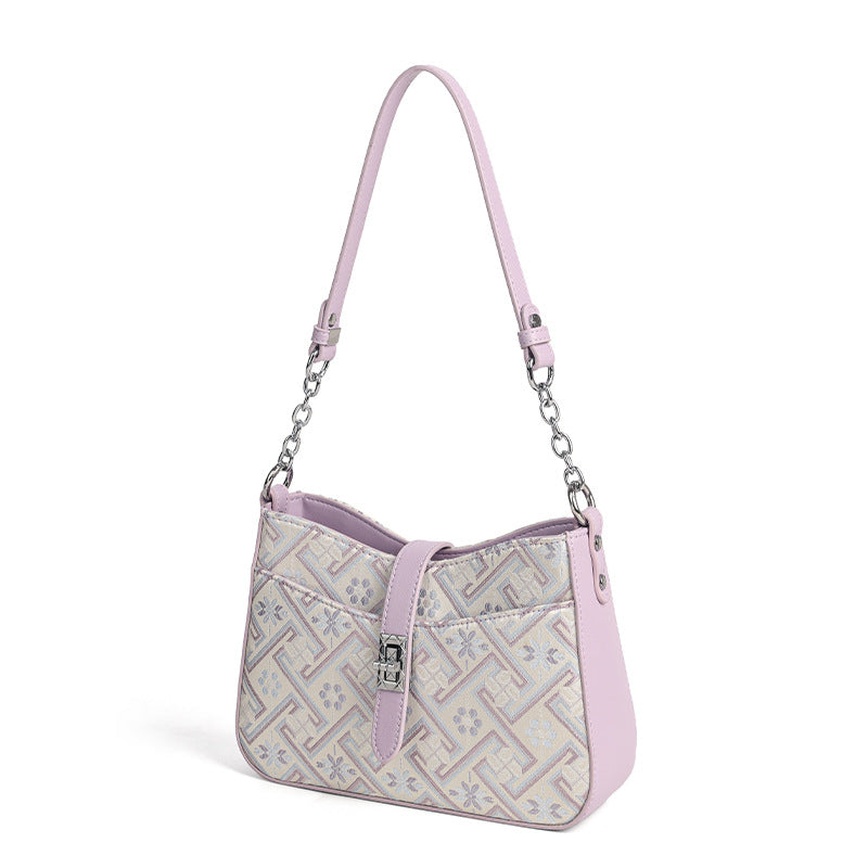 Women's Ethnic Style High-grade Underarm National Light Bags