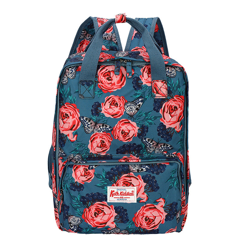 Women's Printed Large Capacity Flower Bird Computer Travel Bags