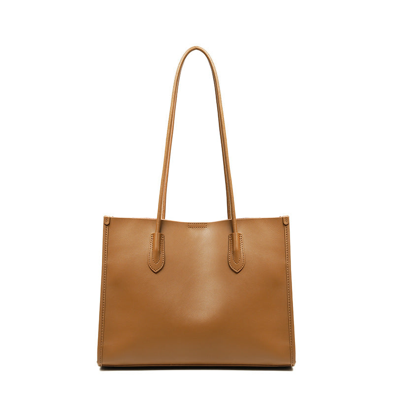 Women's Large Capacity Totes Korean Genuine Leather Shoulder Bags