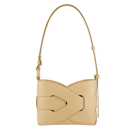 Women's Leather Geometric Design French Niche Woven Bags