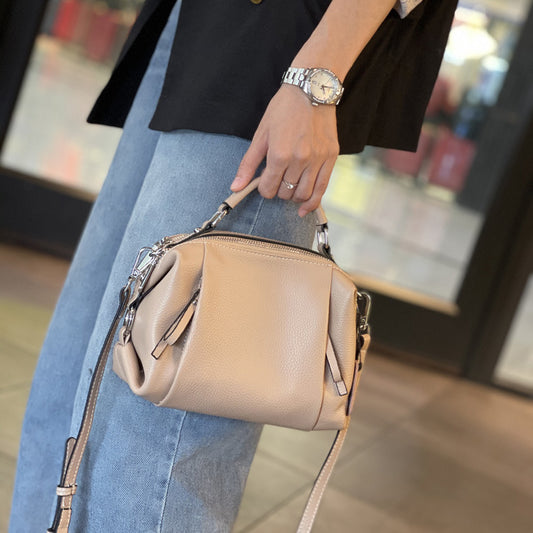 Women's Genuine Leather Large Capacity Boston Soft Crossbody Bags