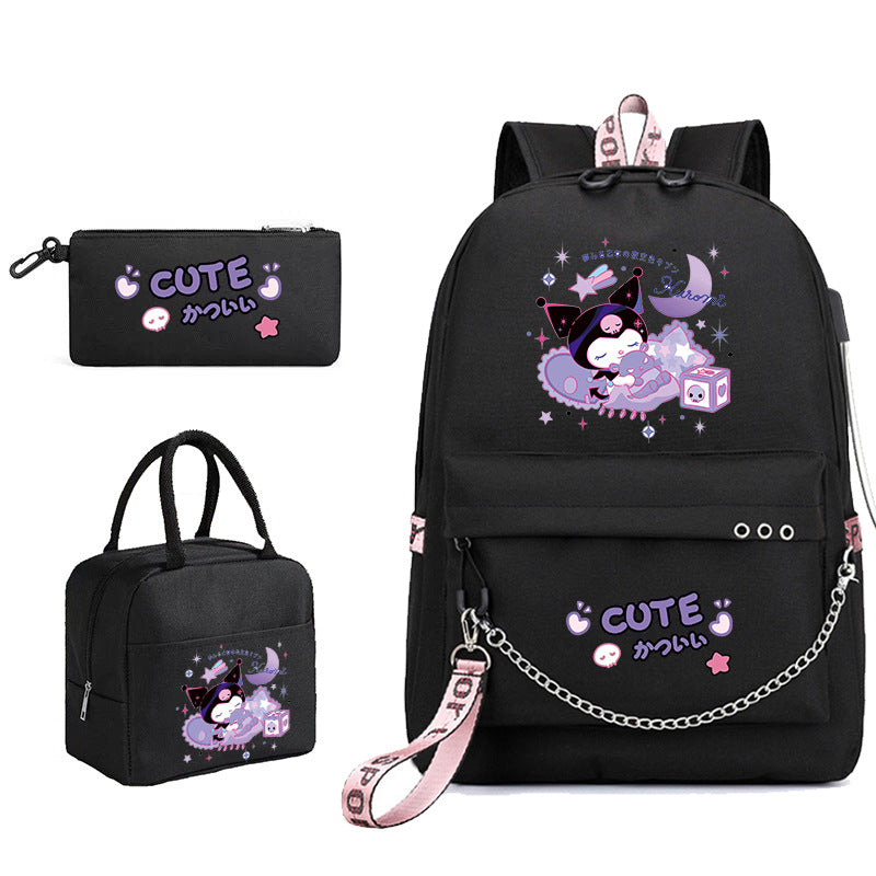 Clow Aglaia Pattern Lunch Pencil Three-piece Backpacks