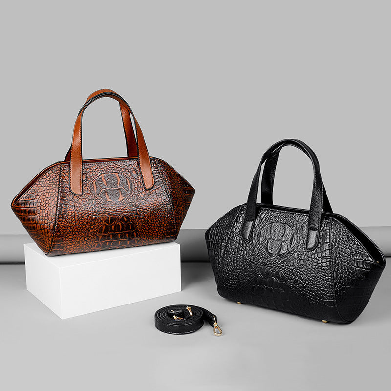 Women's Crocodile Pattern Light Luxury Elegant Mother Handbags