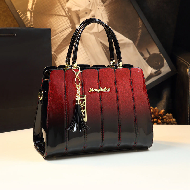 Women's Color Contrast Patchwork Personalized Elegant Large Capacity Shoulder Bags