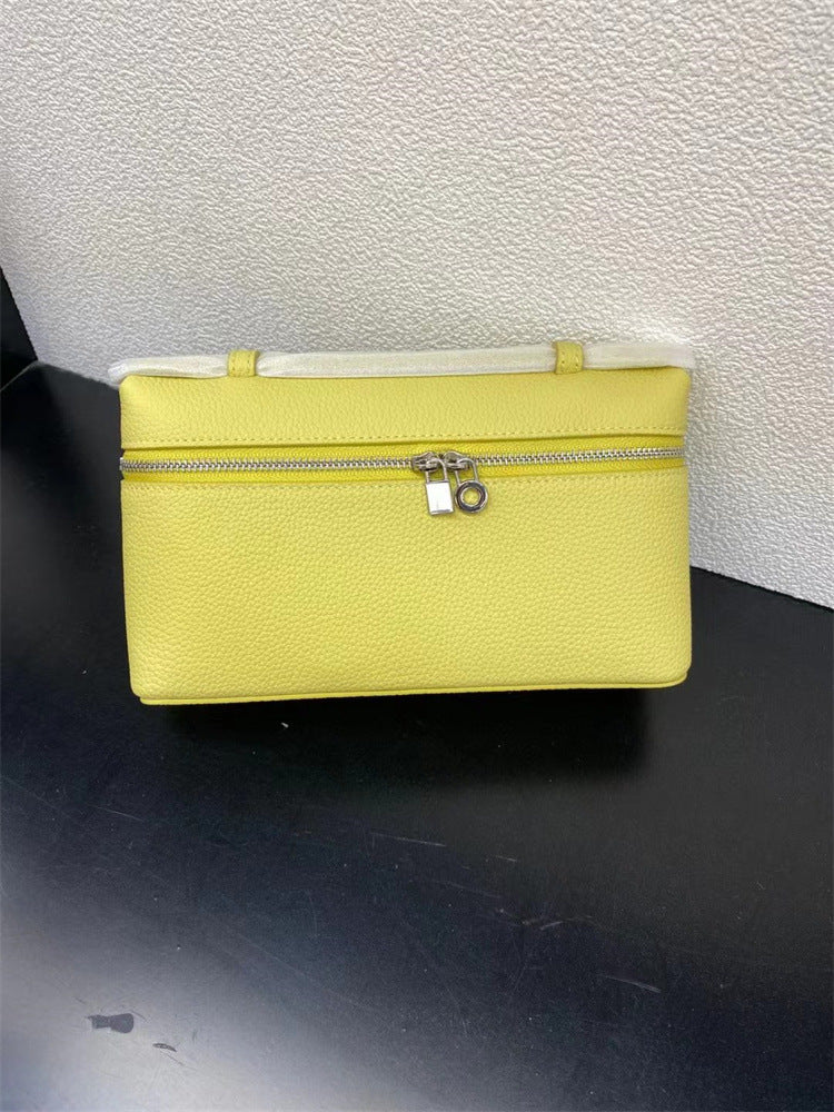 Layer Cowhide Lunch Box Portable Niche Crossbody Bags