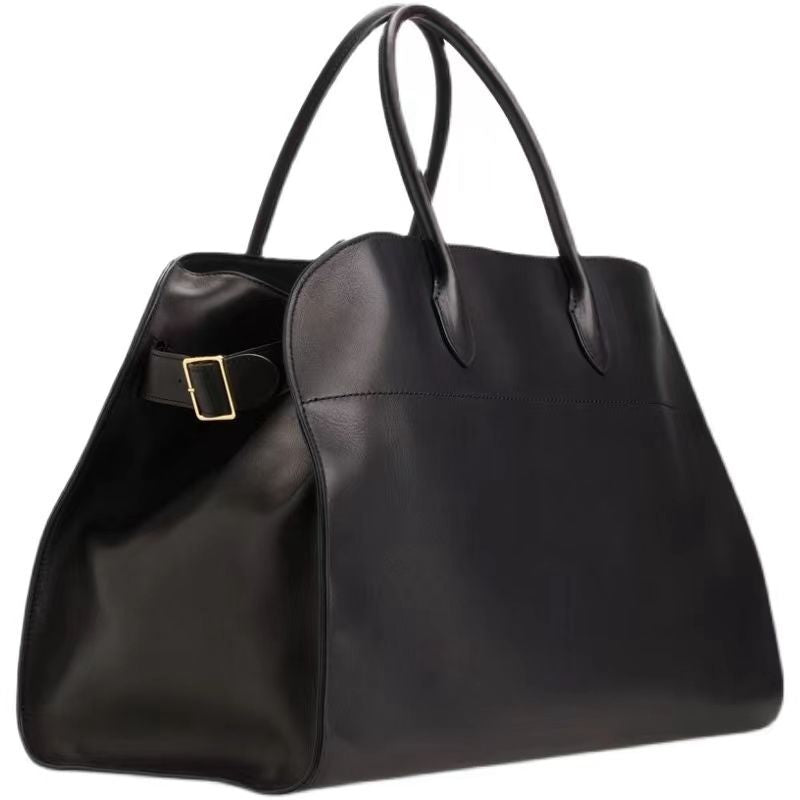 Dong White Lily Genuine Leather Large Capacity Handbags