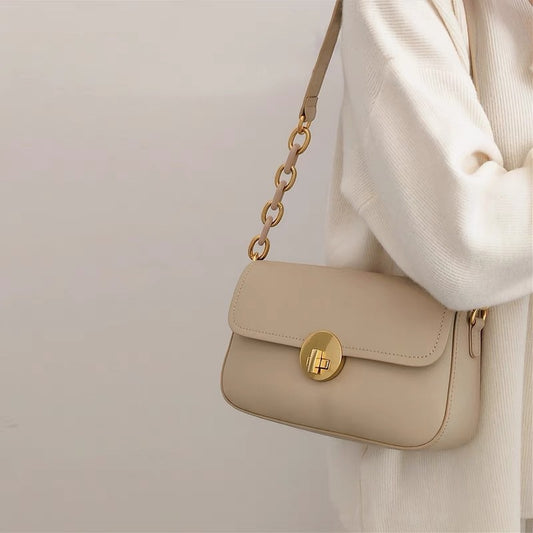 Women's Glamorous High-grade Spring Underarm Cowhide Shoulder Bags