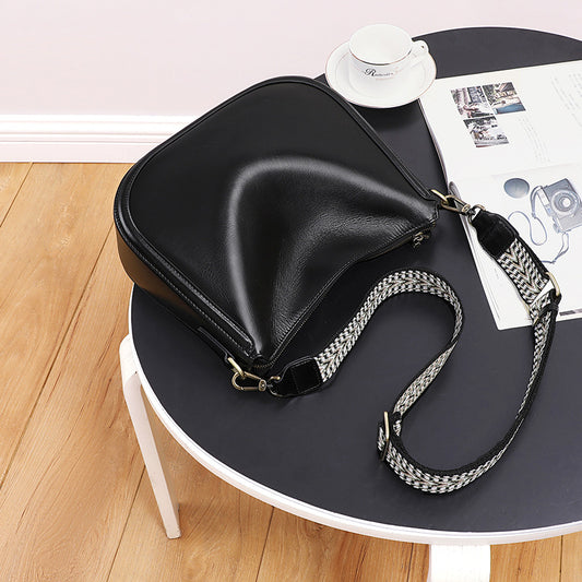 Women's Saddle Genuine Leather Versatile Large Capacity Crossbody Bags