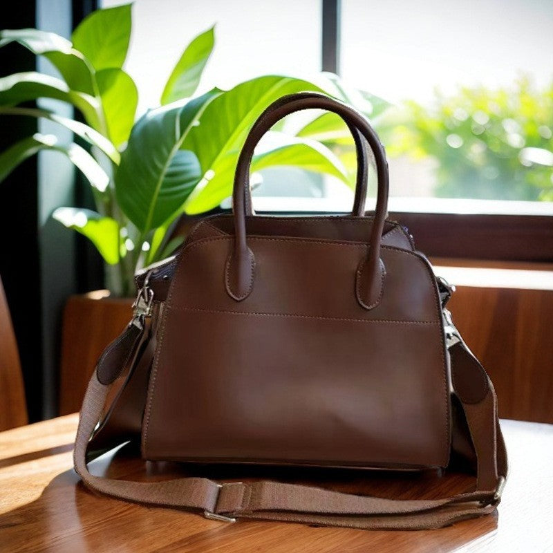 Women's Retro Large Capacity Totes Genuine Leather Handbags