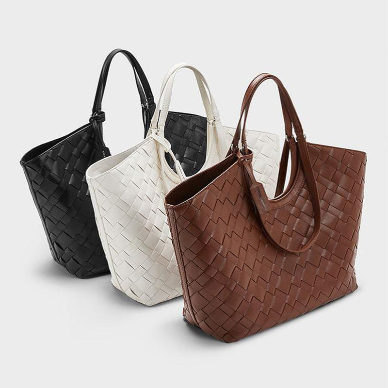 Women's Diamond Woven Large Capacity Fashion Shoulder Bags