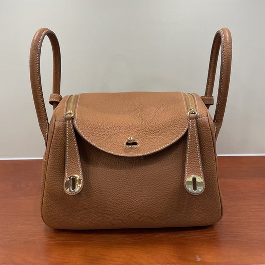 Women's Handmade Cowhide Lindy Doctor Medical Box Crossbody Bags