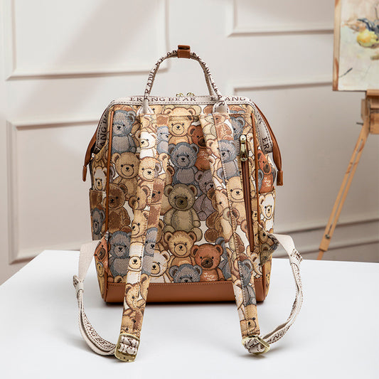 Women's & Men's & Bear Attachment Fashion Large Capacity Backpacks